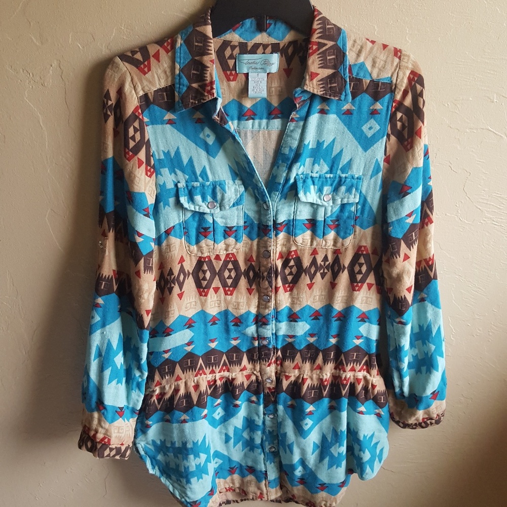 Tasha Polizzi Aztec Print Western Tunic